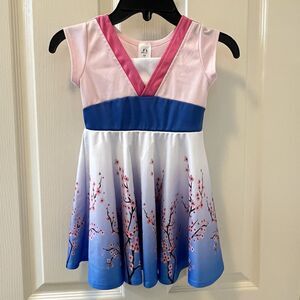 Little Adventures Cherry Blossom Twirl Dress Mulan Inspired Girls Size 2